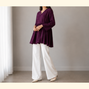 Purple Peplum Kurta